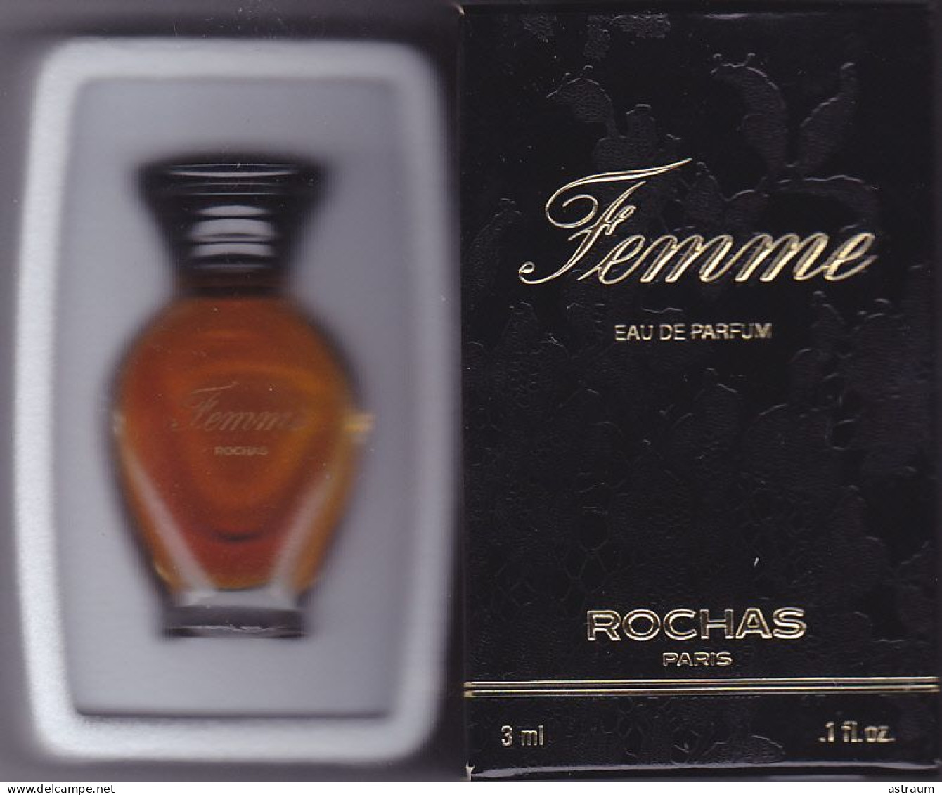 Miniature Vintage Parfum - Rochas - EDP - Femme - Pleine Avec Boite 3ml - Miniatures Femmes (avec Boite)