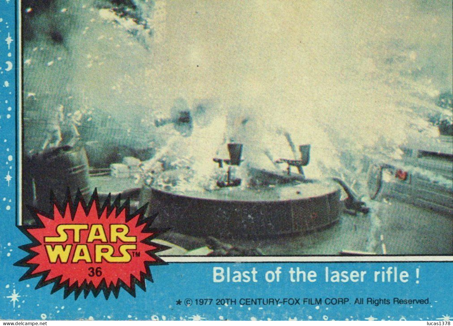 RARE / 1977 STAR WARS - Topps Original Blue Series 1 Carte # 36 - Star Wars