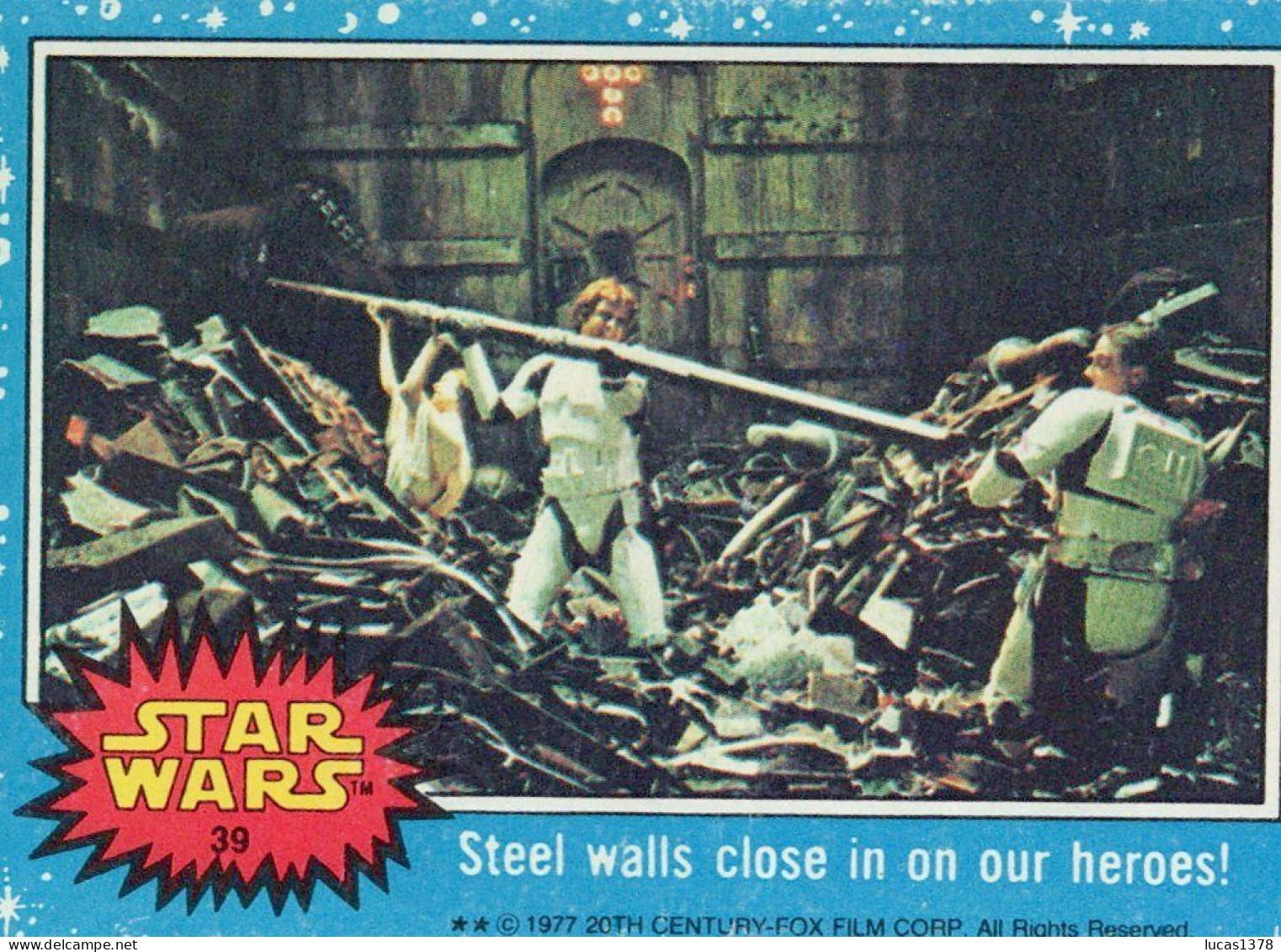 RARE / 1977 STAR WARS - Topps Original Blue Series 1 Carte # 39 - Star Wars
