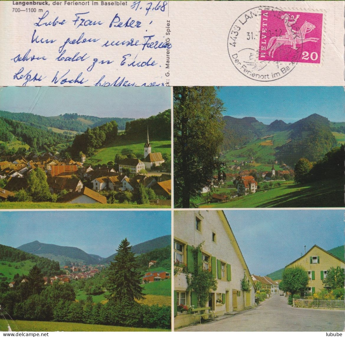 Langenbruck - Ferienort Im Baselbiet       1968 - Langenbruck