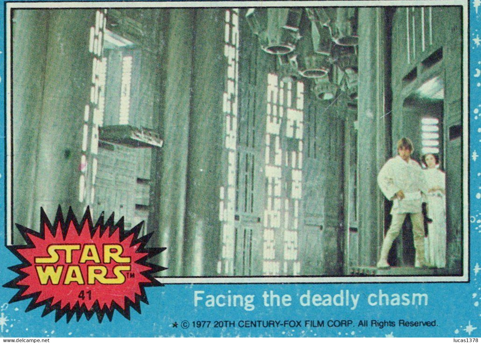 RARE / 1977 STAR WARS - Topps Original Blue Series 1 Carte # 41 - Star Wars