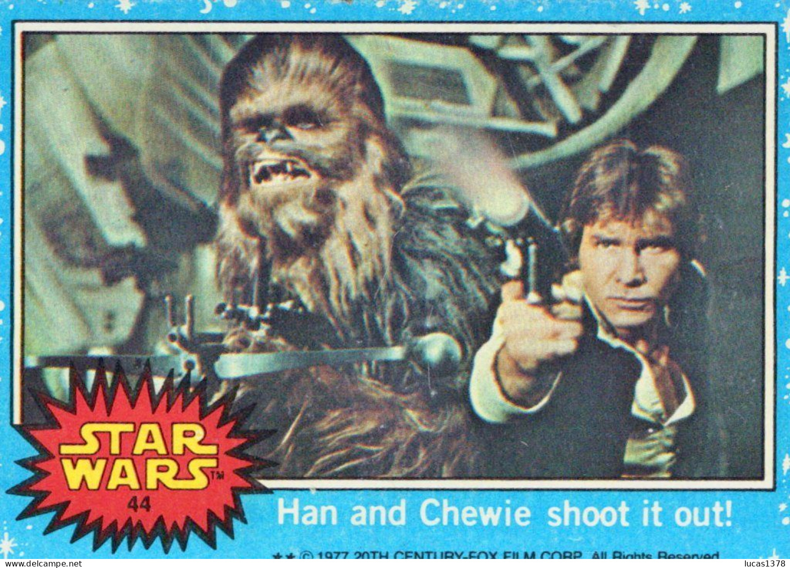 RARE / 1977 STAR WARS - Topps Original Blue Series 1 Carte # 44 - Star Wars