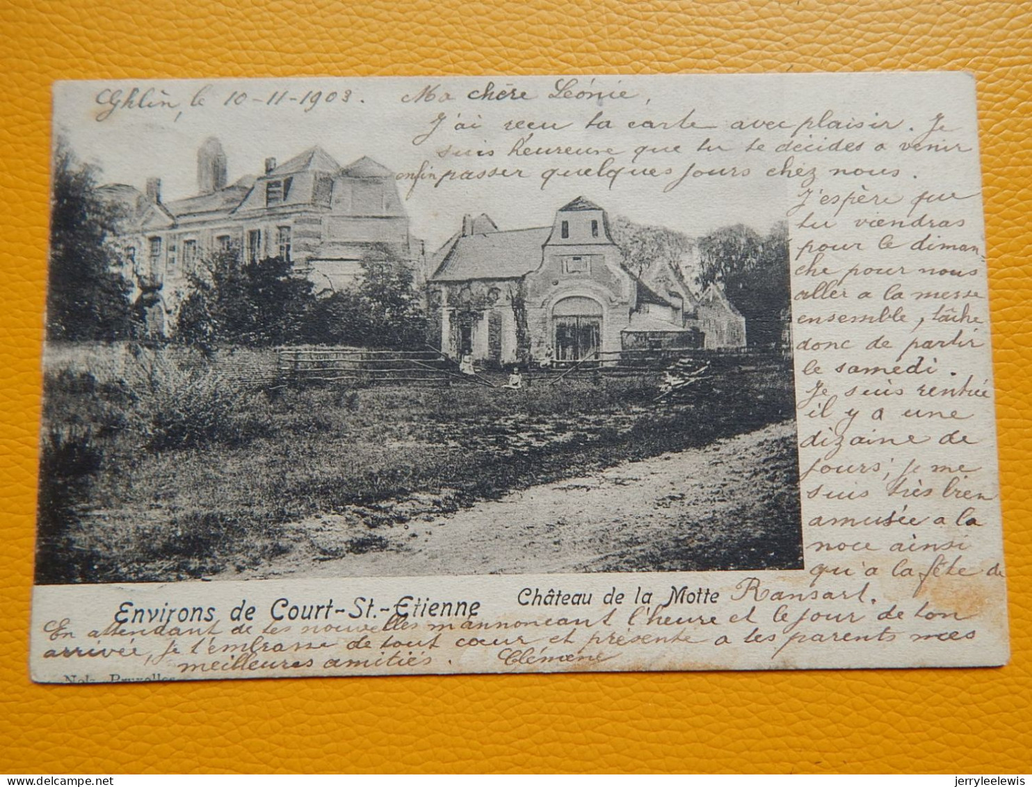 COURT-SAINT-ETIENNE  (environs)  - Château De La Motte  -  1903 - Court-Saint-Etienne