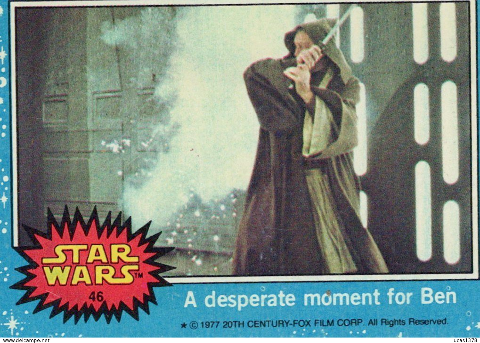 RARE / 1977 STAR WARS - Topps Original Blue Series 1 Carte # 46 - Star Wars