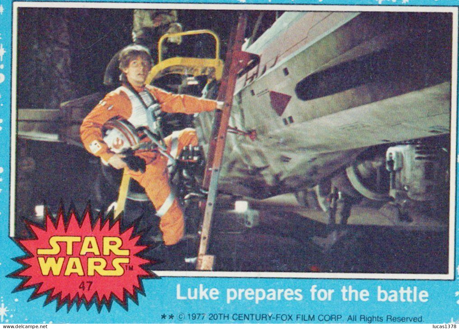 RARE / 1977 STAR WARS - Topps Original Blue Series 1 Carte # 47 - Star Wars