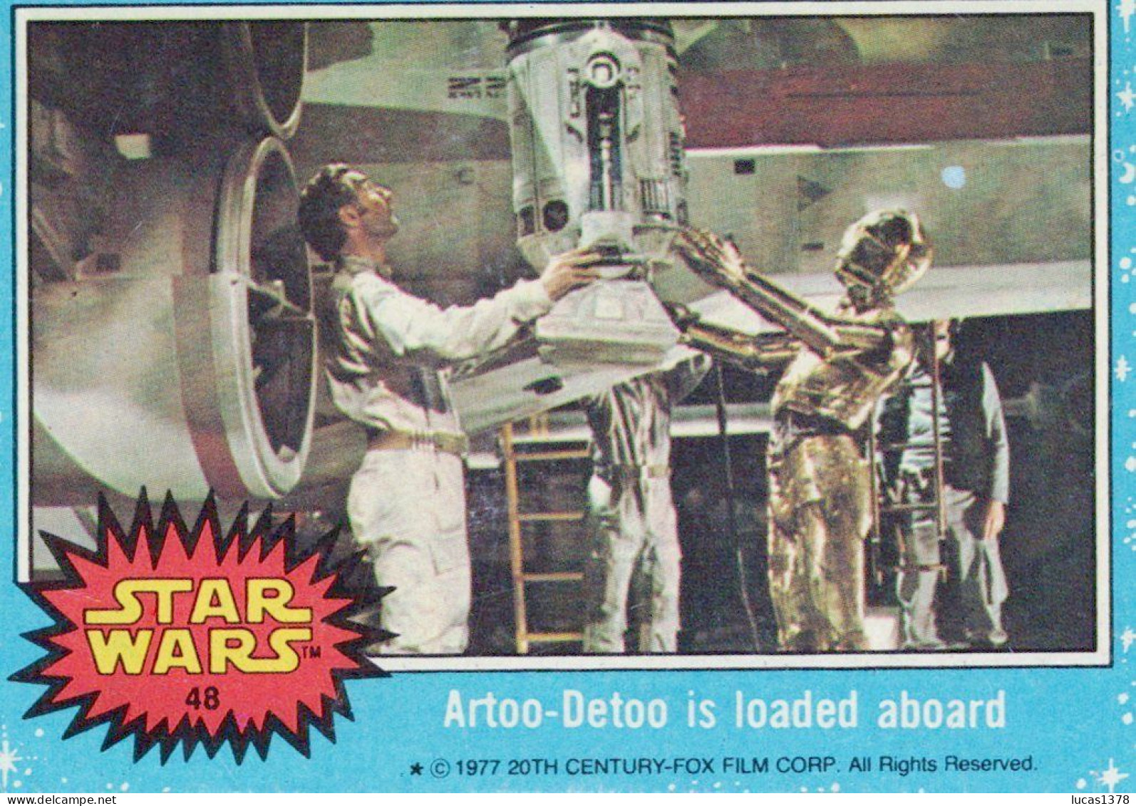 RARE / 1977 STAR WARS - Topps Original Blue Series 1 Carte # 48 - Star Wars