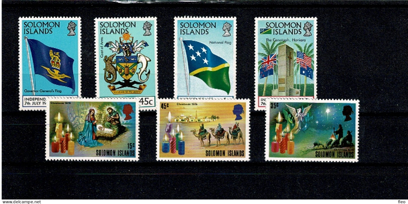 SOLOMON ISLANDS 1975/1978 - CHRISTMAS & INDEPENDENCE - CPL. SET - MINT MNH NEUF NEU NUEVO - British Solomon Islands (...-1978)