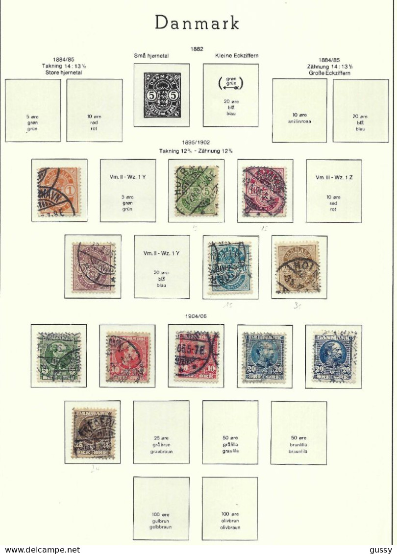 DANEMARK Ca.1882-1902: Lot D' Obl. - Used Stamps