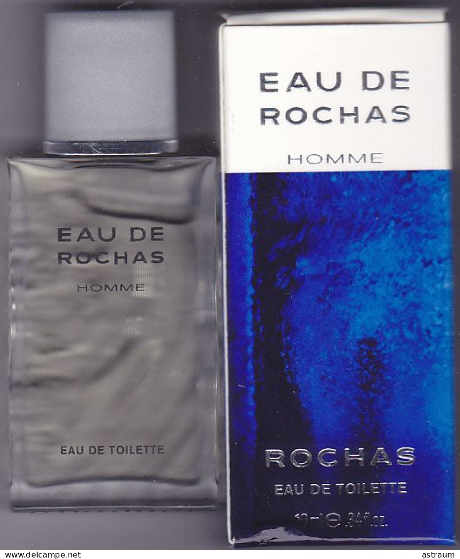 Miniature Vintage Parfum - Rochas - EDT - Eau De Rochas Homme - Pleine Avec Boite 10ml Support Different De L'autre - Miniatures Hommes (avec Boite)