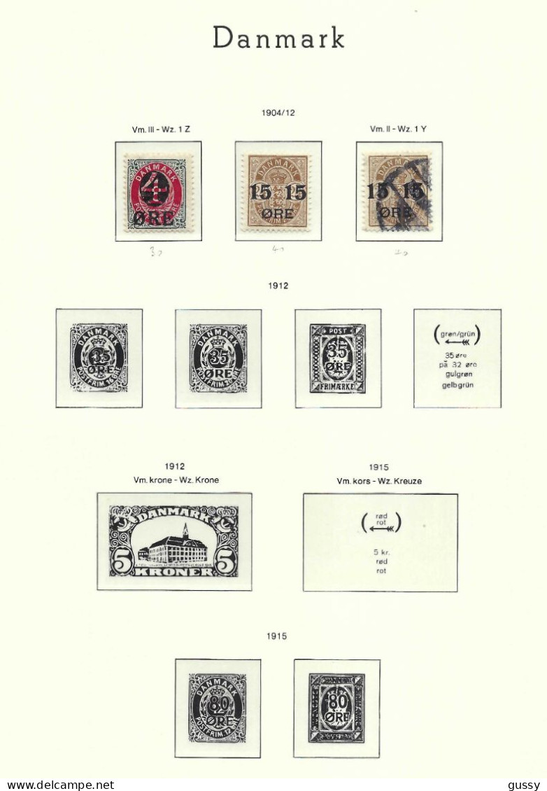 DANEMARK Ca.1904-12: Lot D' Obl. - Oblitérés