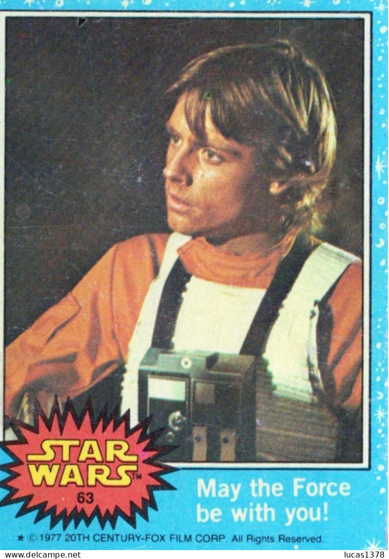 RARE / 1977 STAR WARS - Topps Original Blue Series 1 Carte # 63 - Star Wars