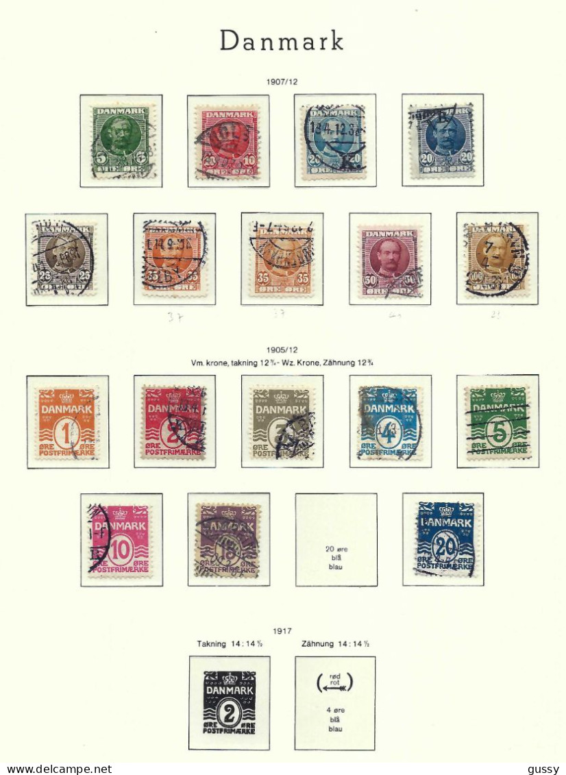 DANEMARK Ca.1907-12: Lot D' Obl. - Used Stamps