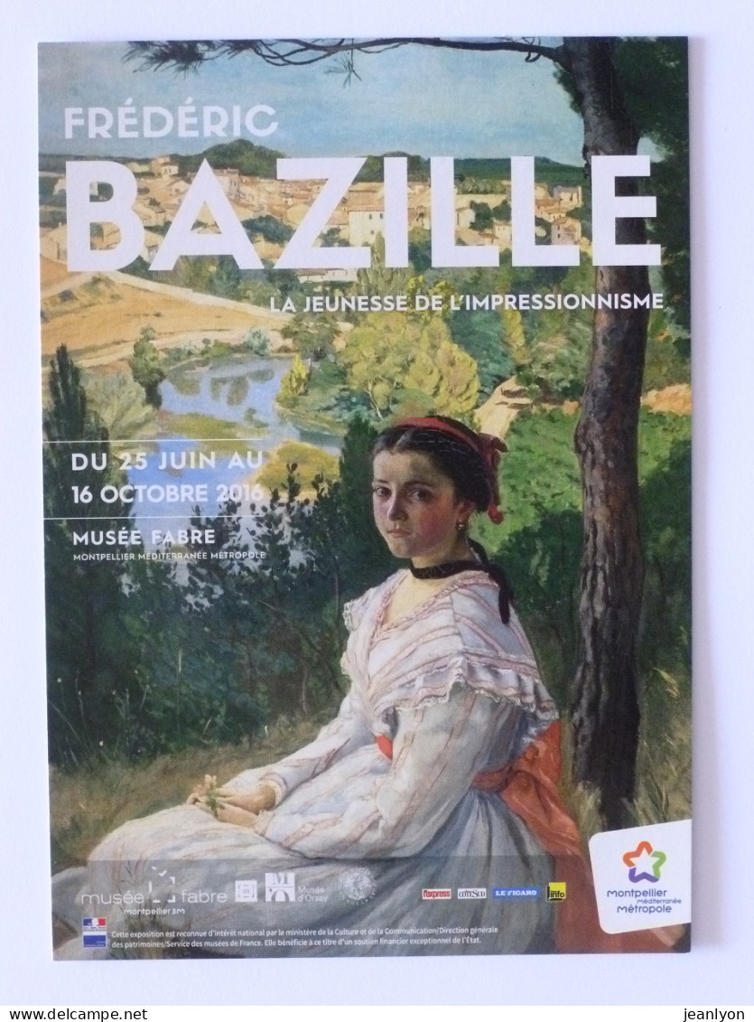CASTELNAU LE LEZ (34/Hérault) - Petite Fille En Robe - Peinture Fréréric BAZILLE / Impressionnisme - Carte Publicitaire - Castelnau Le Lez