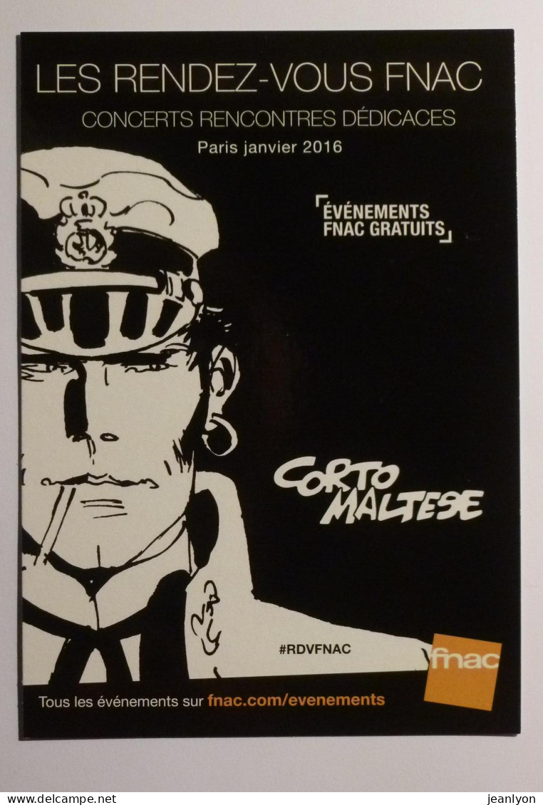 CORTO MALTESE - BANDE DESSINEE // BD - Carte Publicitaire FNAC - Bandes Dessinées