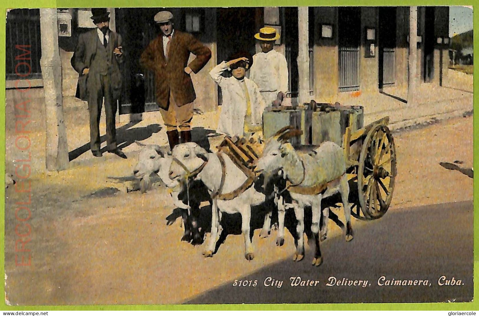 12744 - CUBA- Vintage Postcard - Caimanera, City Water Delivery - 1911 - Cuba