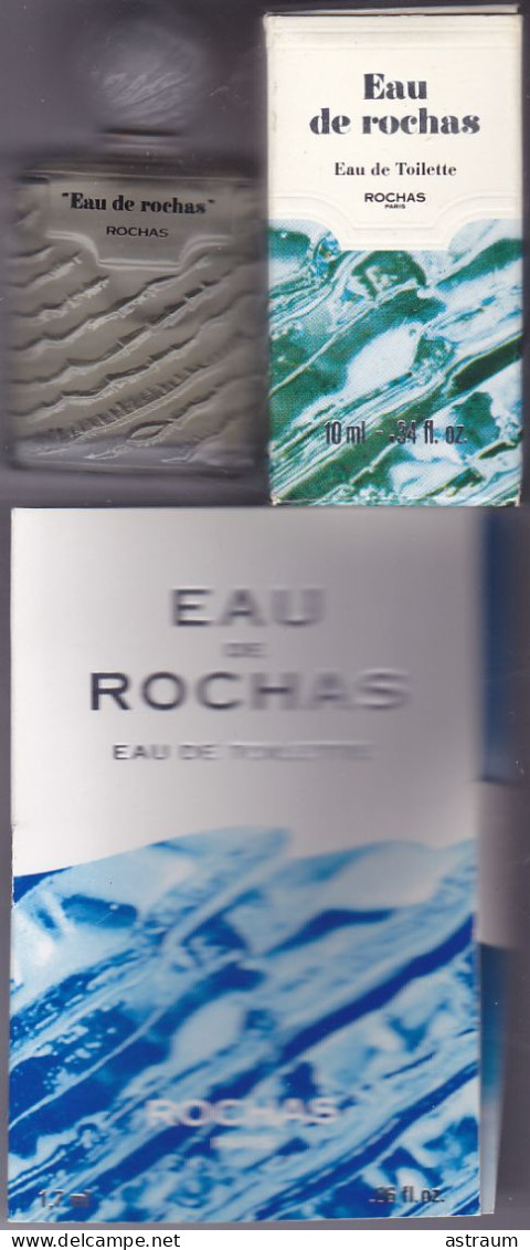 Lot 2 Miniature Vintage Parfum - Rochas - EDT - Eau De Rochas - Pleine Avec Boite 10ml + 1 Tube Plein 2ml  Neuf - Miniatures Femmes (avec Boite)