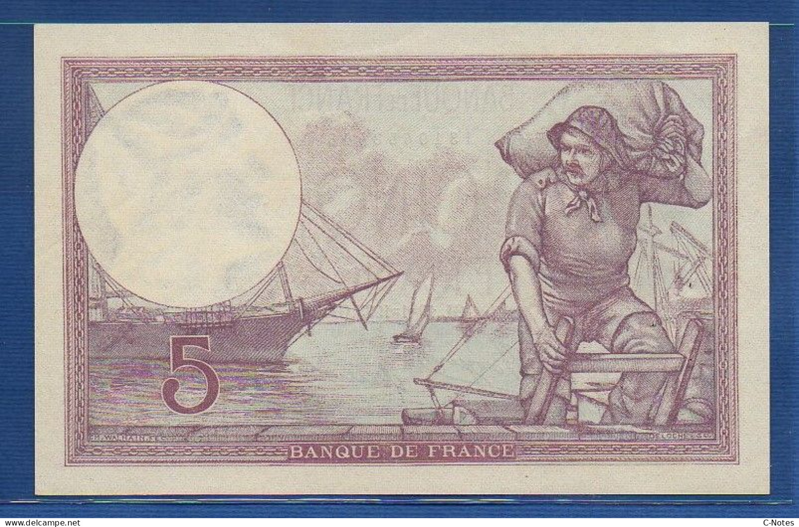 FRANCE - P. 72e – 5 Francs "Violet" 19.01.1933 XF/aUNC, S/n D.52779 405 - 5 F 1917-1940 ''Violet''