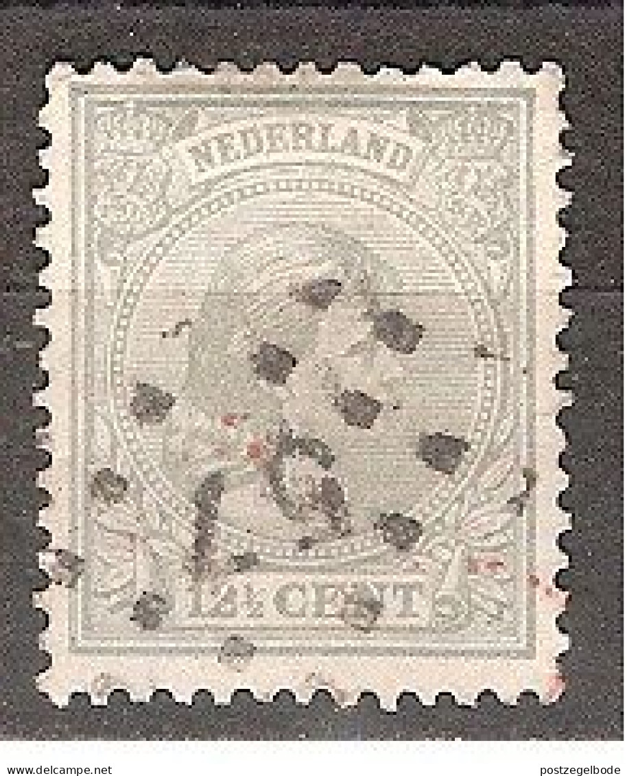 NVPH Nederland Netherlands Pays Bas Holanda 38 's Hertogenbosch Puntstempel 57 ; Wilhelmina 1891 - Gebruikt