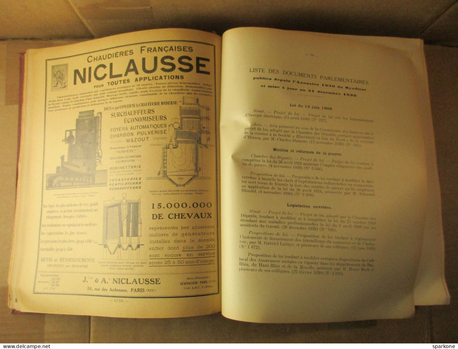 Annuaire 1931 - Syndicat professionnel des producteurs & distributeurs d'énergie électrique....