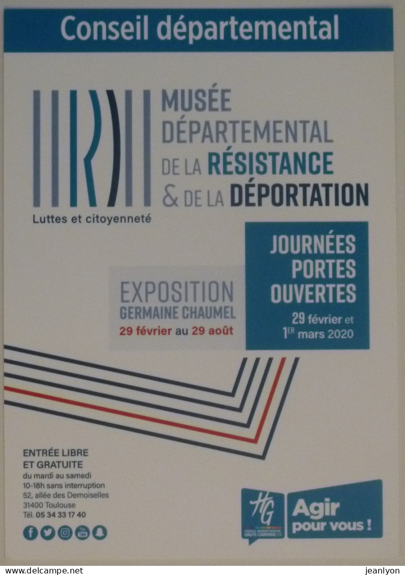 MUSEE RESISTANCE ET DEPORTATION - Seconde Guerre Mondiale - Carte Publicitaire - Museum
