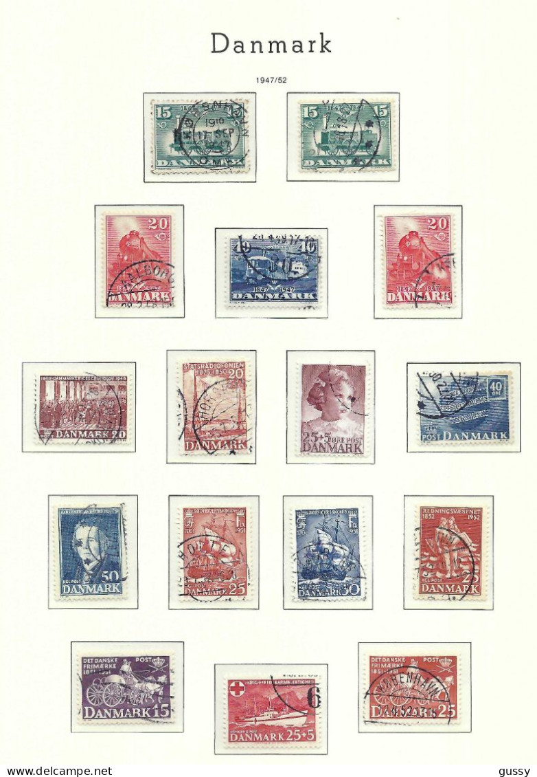 DANEMARK Ca.1947-52: Lot D' Obl. - Usati