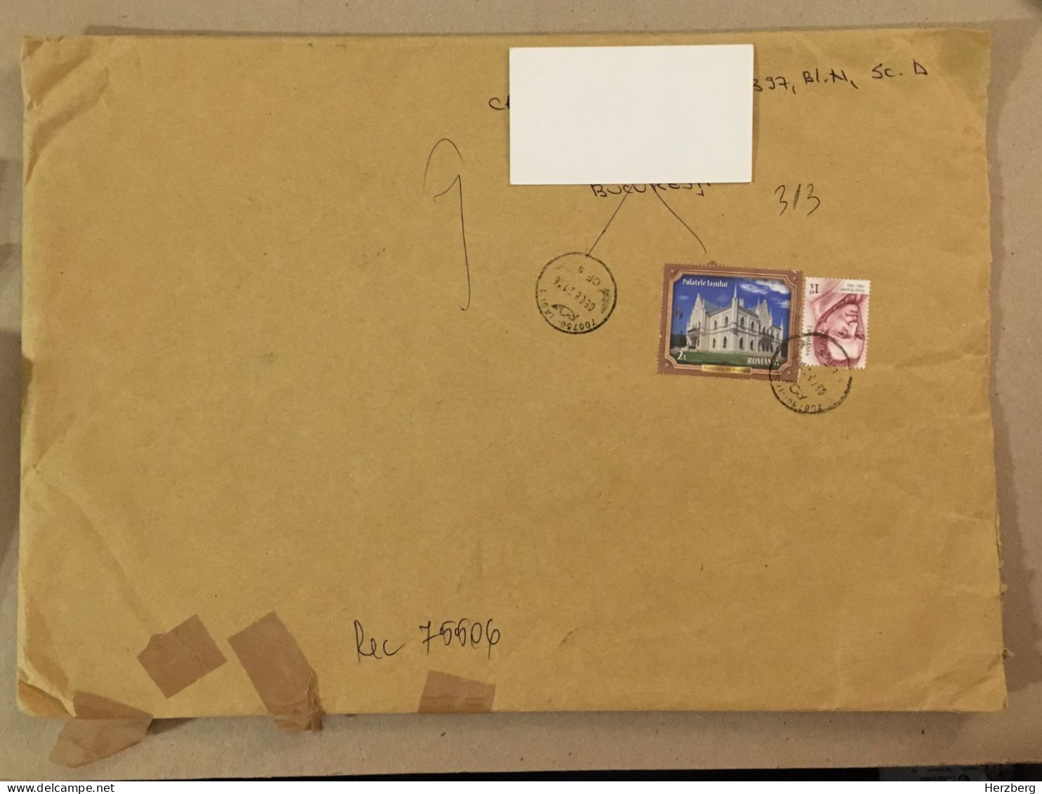 Romania Used Letter Stamp Cover 2021 Iasi Ruginoasa Alexandru Ioan Cuza Royal Palace Palais Victor Brauner Painter - Covers & Documents