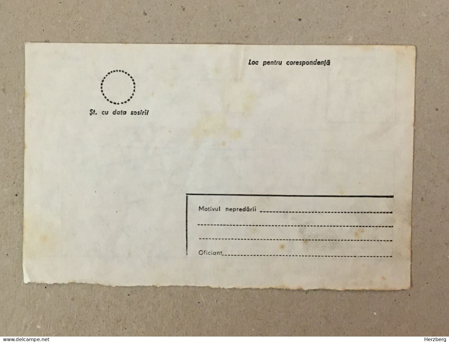 Romania Rumanien Roumanie - Aviz Postal Notice Avis Postal Briefankündigung - Stationery 128/1978 - Cartas & Documentos