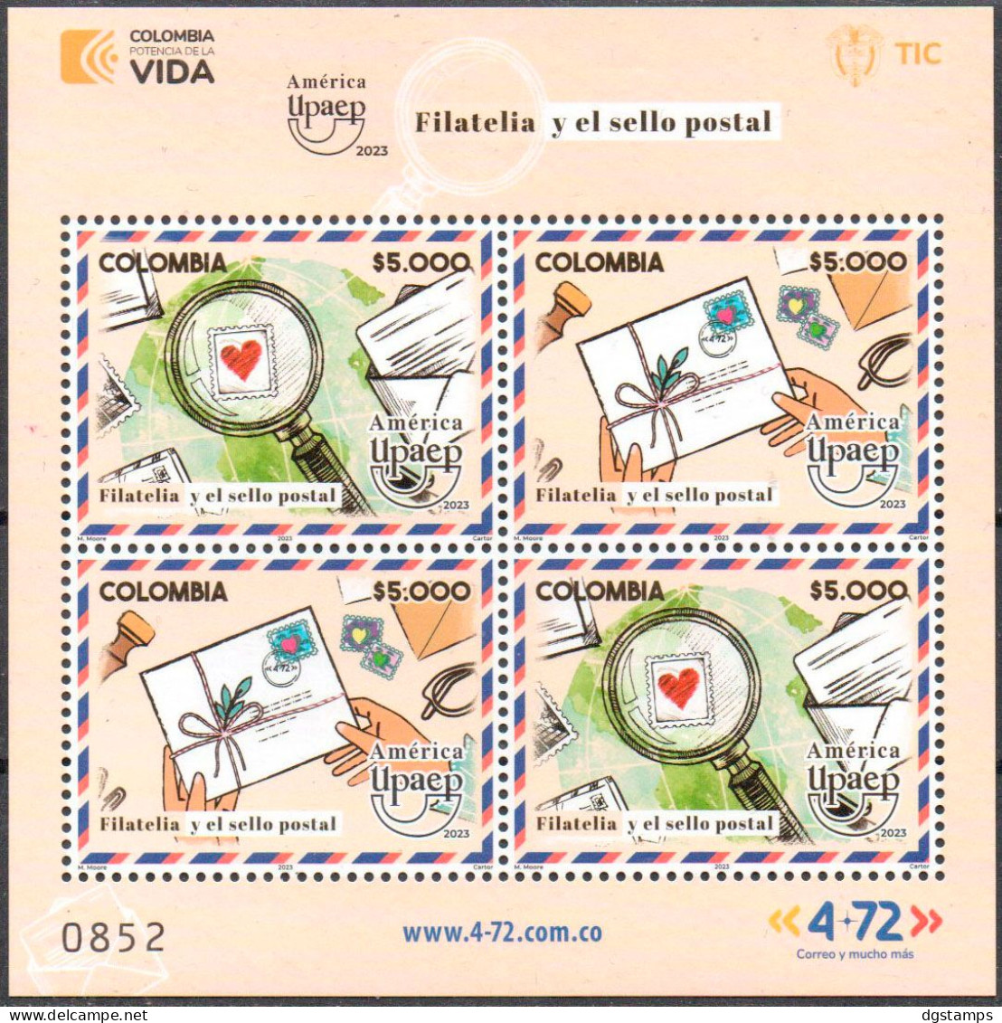 Colombia 2023 ** ”America UPAEP: Philately And The Postage Stamp”. Filatelia Y El Sello Postal. - Colombia