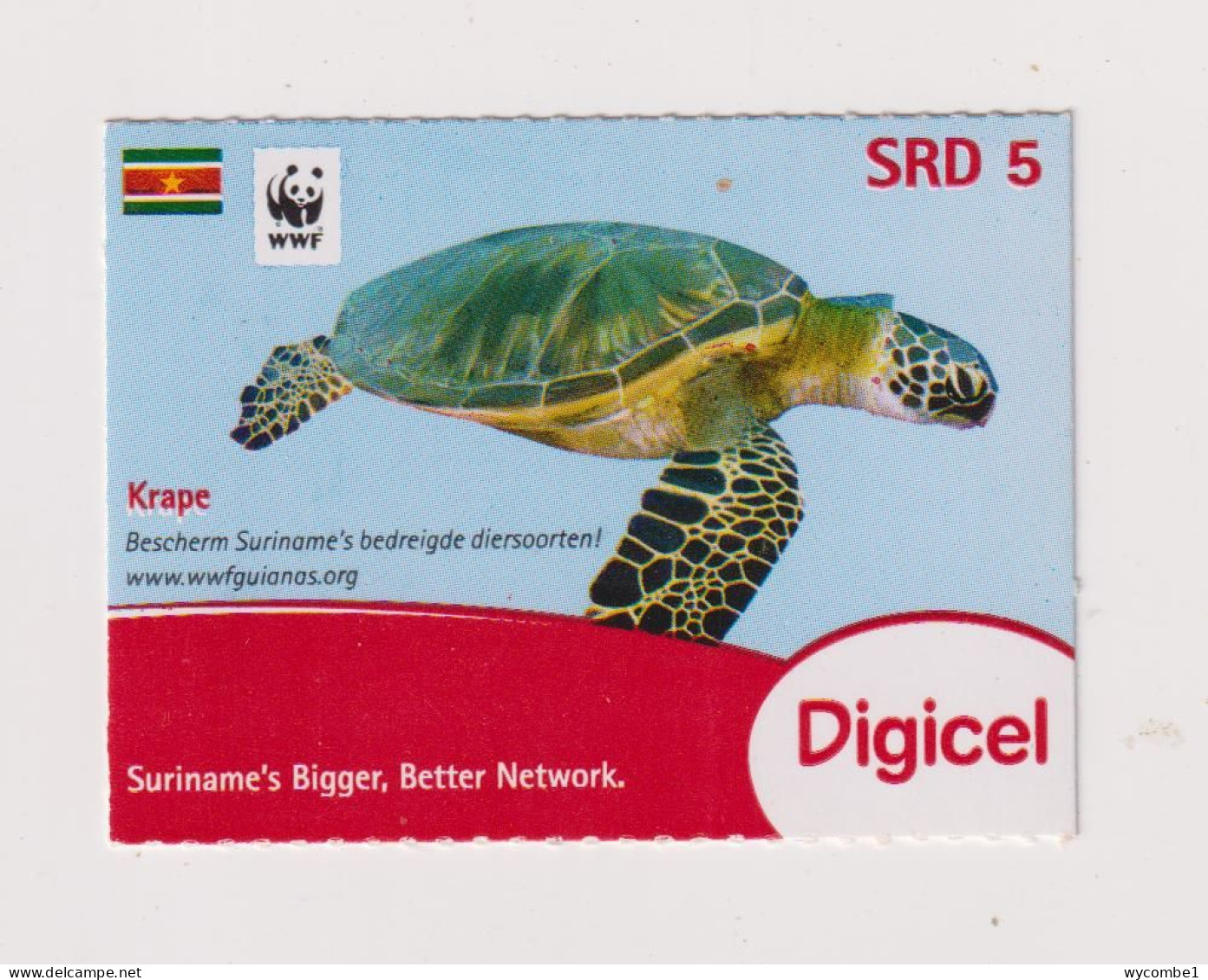 SURINAM - Turtle Remote Phonecard - Surinam