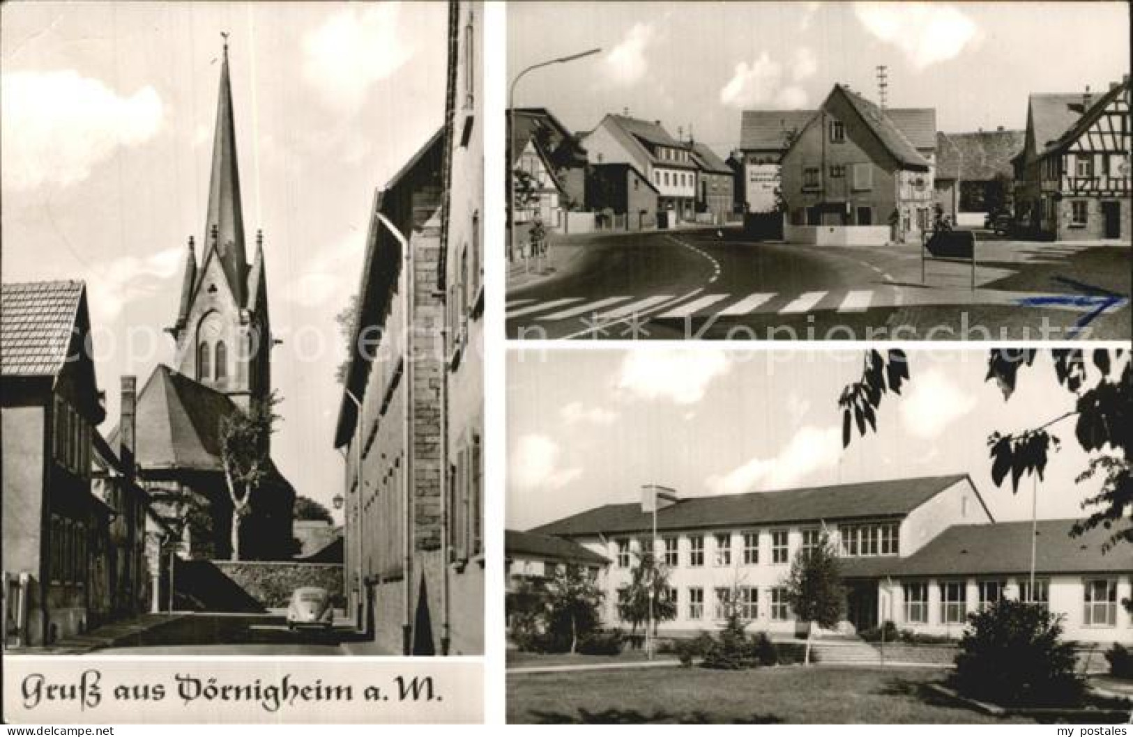 72498635 Doernigheim Kirche Dorfpartie Schule Doernigheim - Maintal