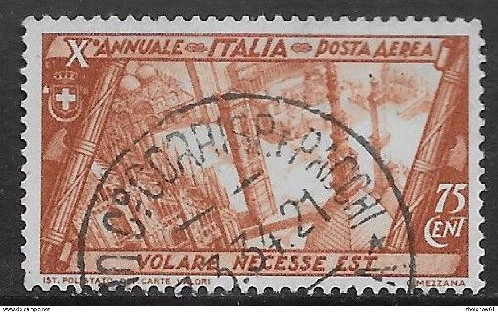 Italia Italy 1932 Regno Decennale Marcia Su Roma Aerea C75 Sa N.A43 US - Airmail