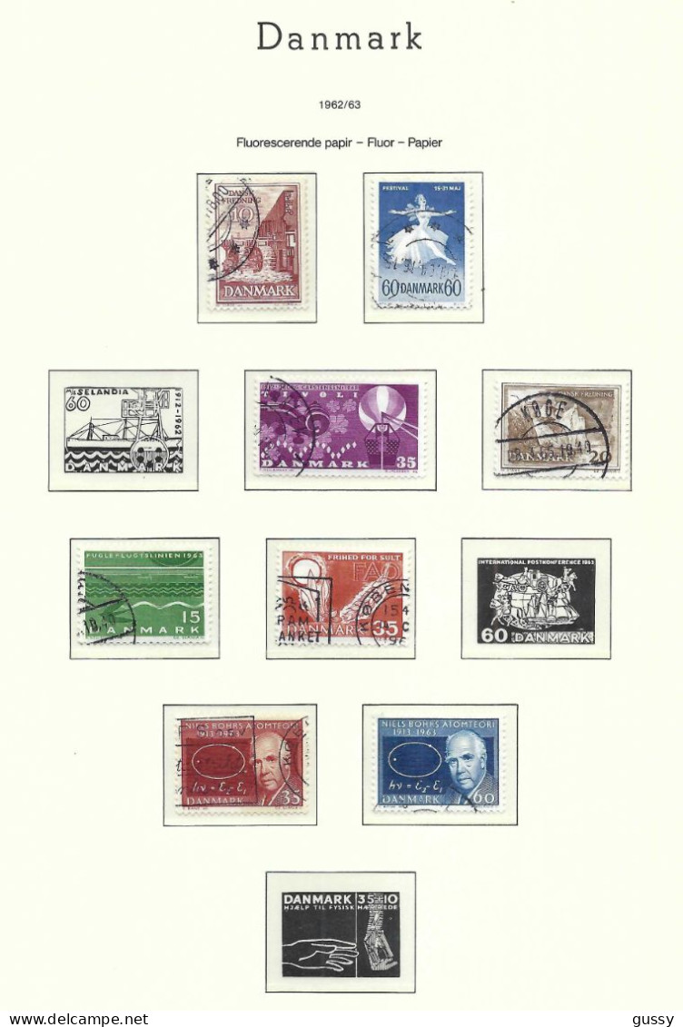 DANEMARK Ca.1962-63: Lot D' Obl. - Usado