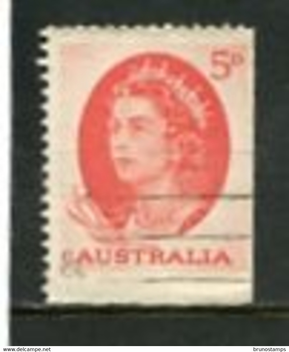 AUSTRALIA - 1963  5d  QUEEN ELISABETH  RED  IMPERF RIGHT BOTTOM  FINE USED - Usati