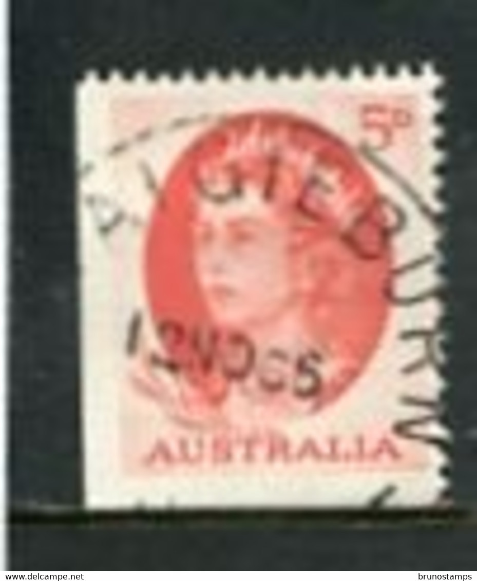 AUSTRALIA - 1963  5d  QUEEN ELISABETH  RED  IMPERF LEFT BOTTOM  FINE USED - Usados