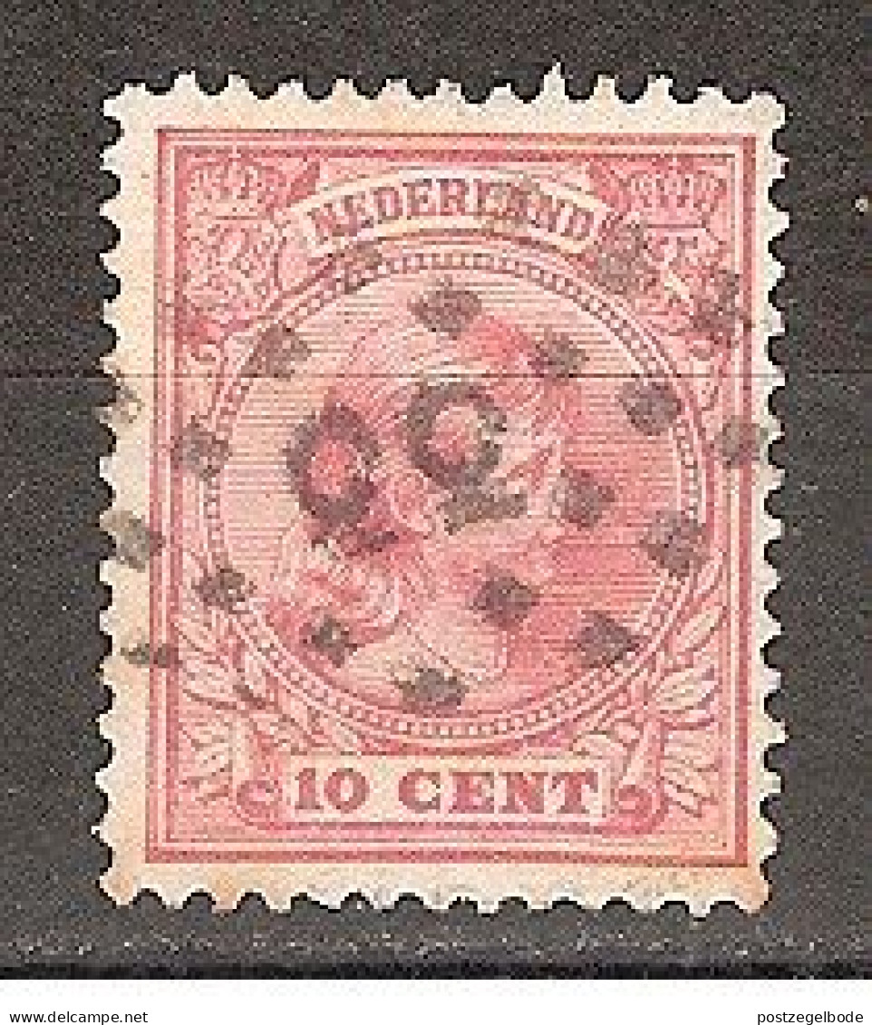 NVPH Nederland Netherlands Pays Bas Niederlande Holanda 37 CANCEL EINDHOVEN Puntstempel 33 ; Wilhelmina 1891 ZELDZAAM - Oblitérés