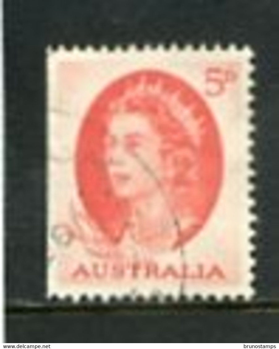 AUSTRALIA - 1963  5d  QUEEN ELISABETH  RED  IMPERF LEFT  FINE USED - Gebruikt