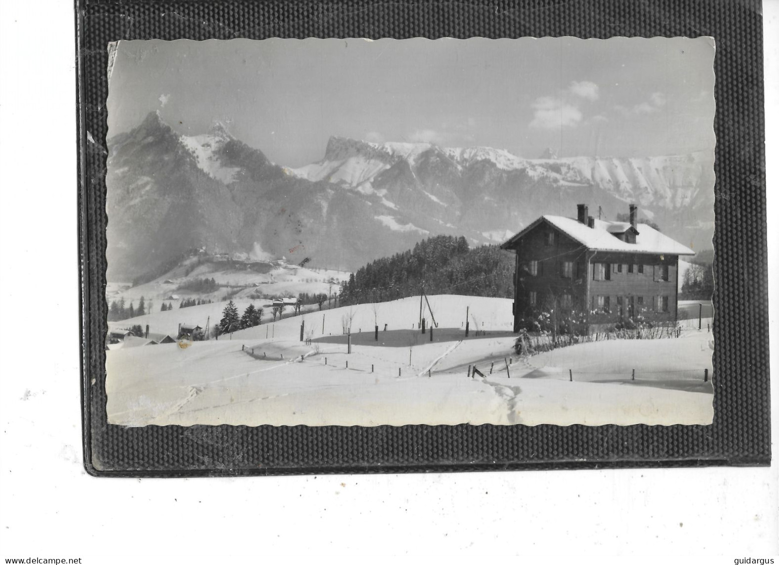 Europe-Suisse-MONTBARRY-( Fribourg)-Une Vue Du " CHALET De L'Entr'aide  Ouvriére " Sous La Neige - Le Pâquier