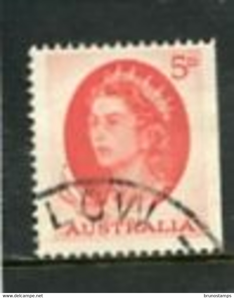 AUSTRALIA - 1963  5d  QUEEN ELISABETH  RED  IMPERF RIGHT  FINE USED - Usados