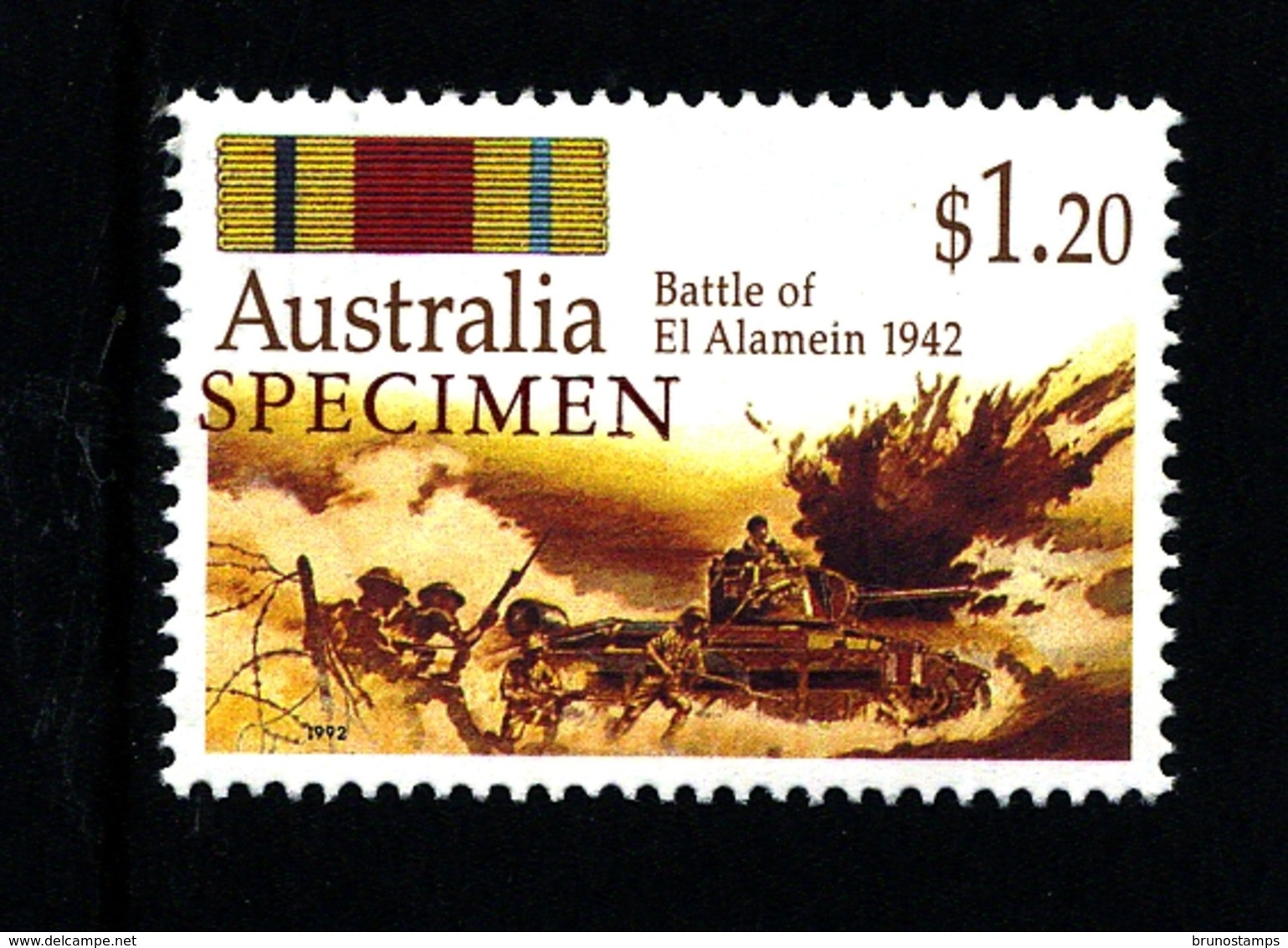 AUSTRALIA - 1993  $ 1.20  EL ALAMEIN  SPECIMEN  OVERPRINTED  MINT NH - Errors, Freaks & Oddities (EFO)