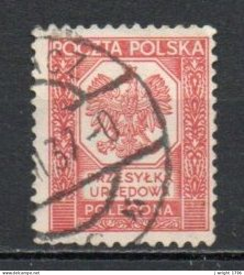 Poland, 1933, Eagle Emblem In Octagon, No Face Value/Red, USED - Service