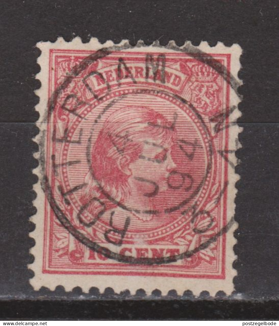 NVPH Nederland Netherlands Pays Bas Niederlande Holanda 37 CANCEL ROTTERDAM Kleinrond ; Wilhelmina 1891 - Used Stamps
