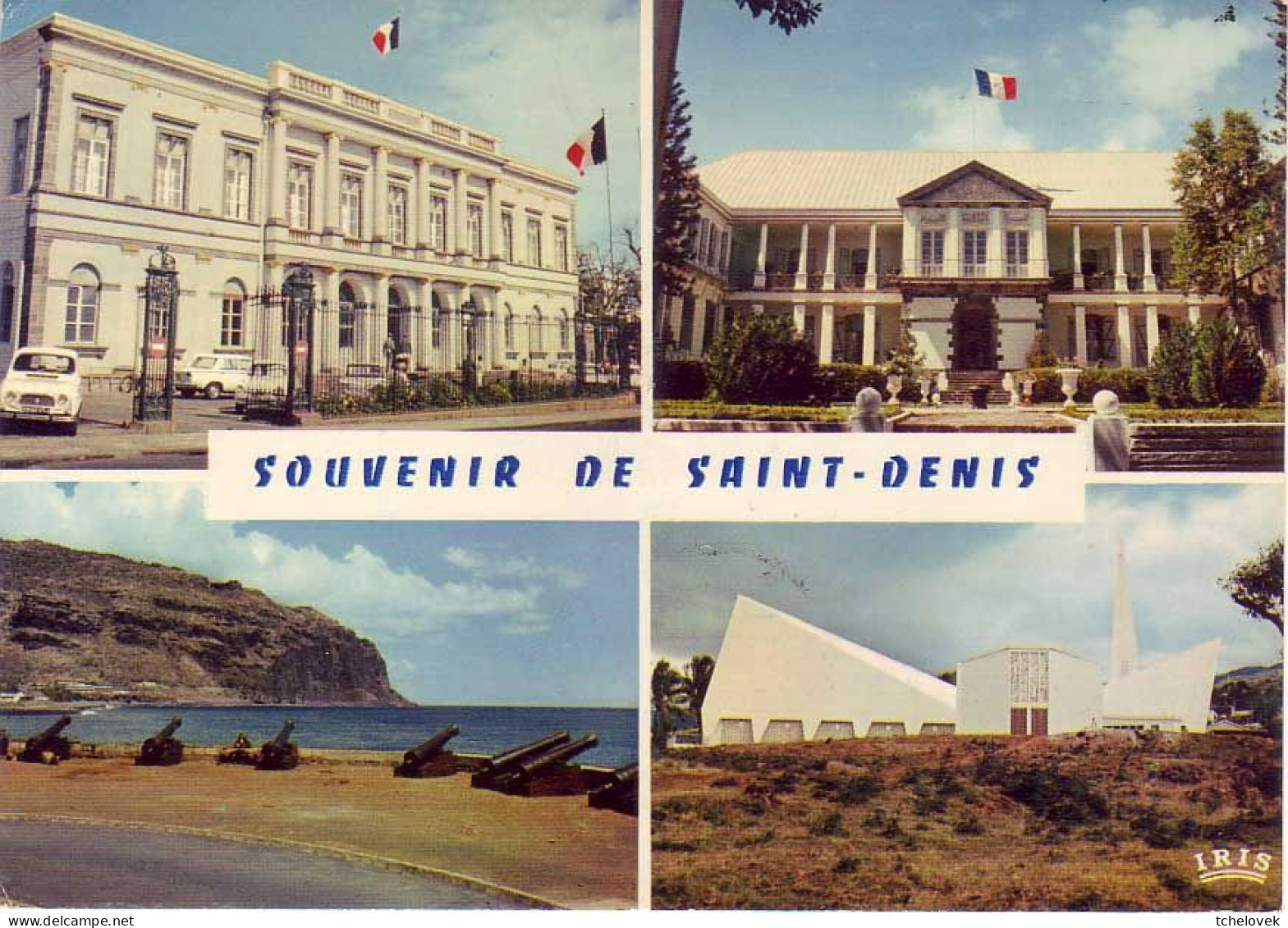 Ile De La Reunion. Ed Hachette N° 5245. Souvenir De Saint Denis. Ecrite 1974 Mairie Prefecture Barachois Ste Trinité - Saint Denis