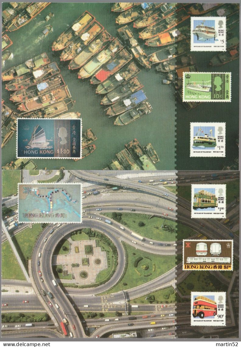 Hong Kong 1997: Postcard-Set Stamp-Exhibition N° 3-8  With HOLOGRAM On Each Picture-side (ungelaufen Non Circulé Unused) - Hologramme