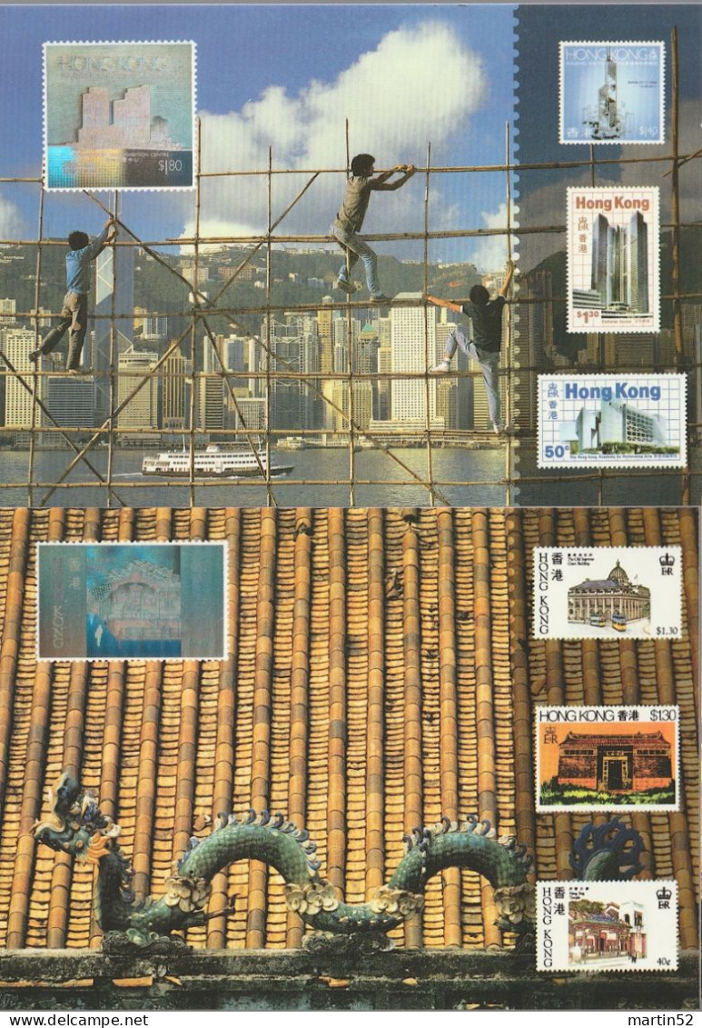 Hong Kong 1997: Postcard-Set Stamp-Exhibition N° 3-8  With HOLOGRAM On Each Picture-side (ungelaufen Non Circulé Unused) - Holograms