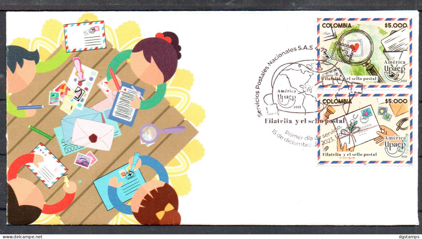 Colombia 2023 FDC ”America UPAEP: Philately And The Postage Stamp”. Filatelia Y El Sello Postal. - Colombia