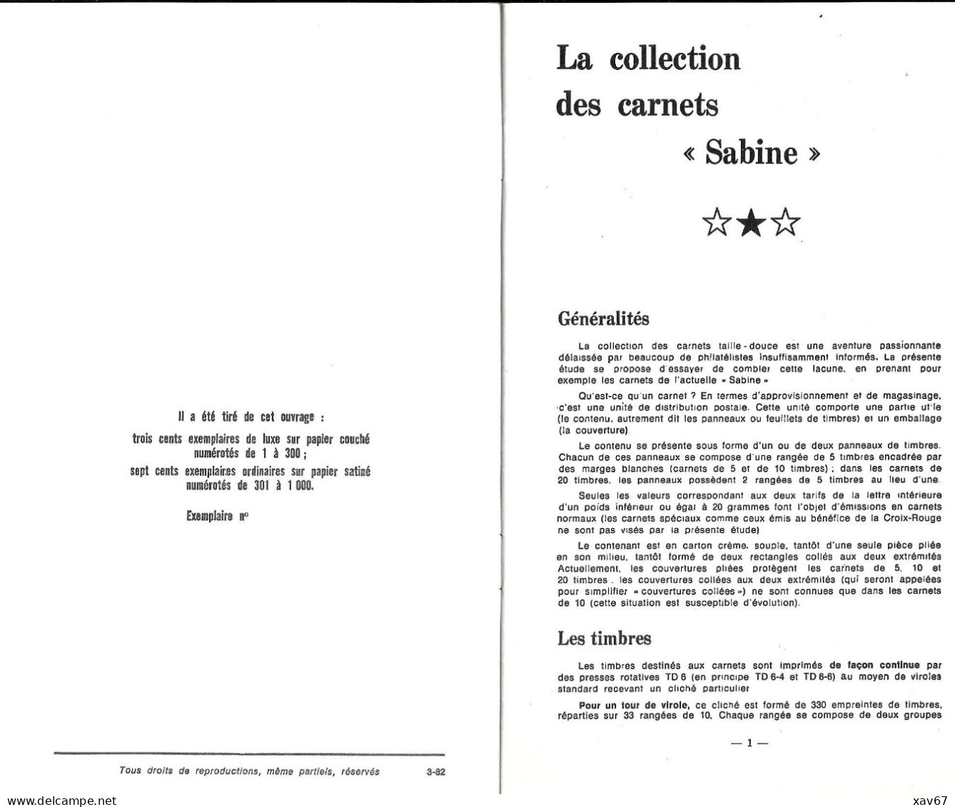 Etude Sur La Collection Des Carnets Sabine - Thématiques