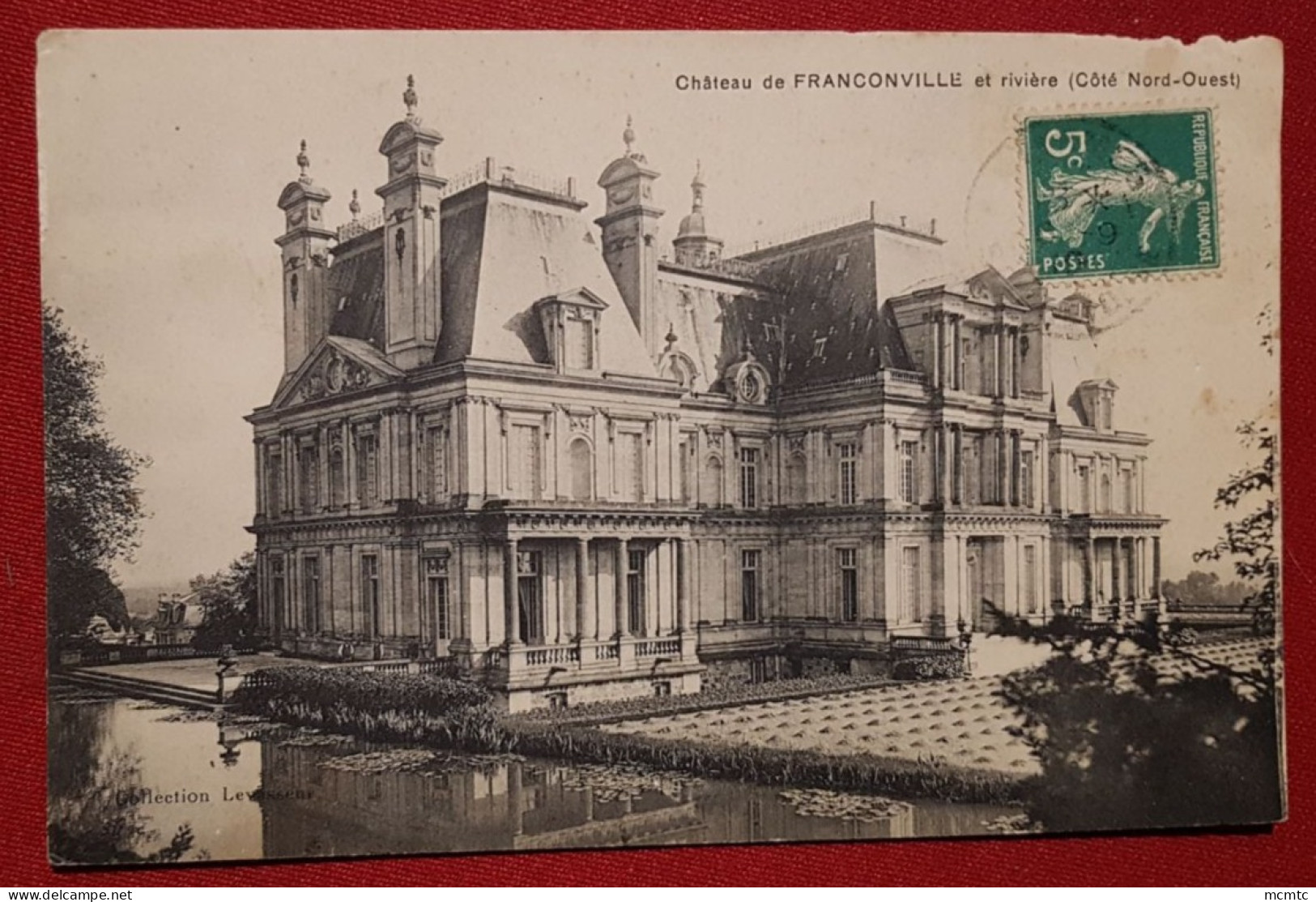 CPA Abîmée  - Château De Franconville Et Rivière -( Côté Nord Ouest ) - Franconville