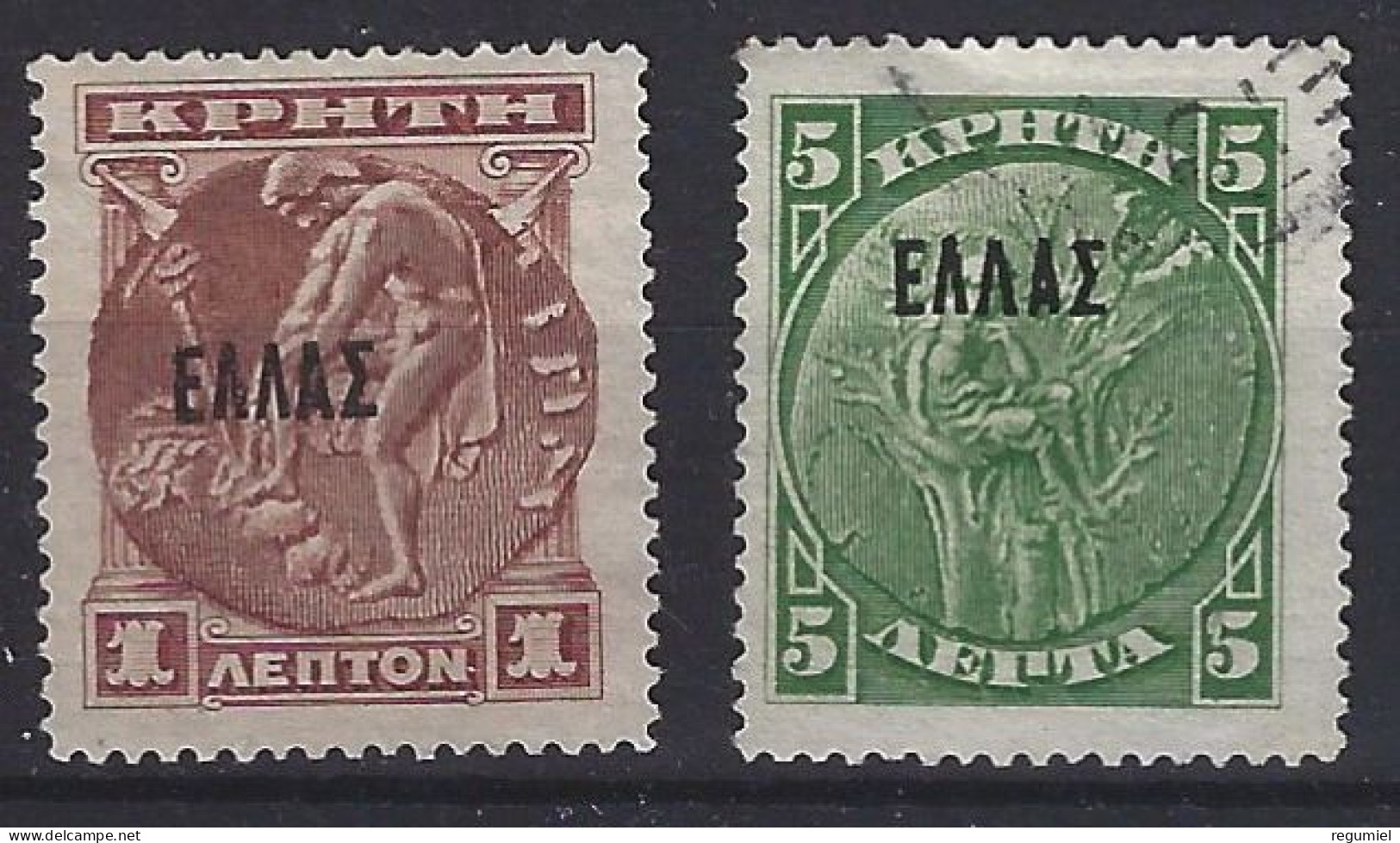 Creta Ocup Griega 49 Y 51 (o) Usado. 1908 - Creta