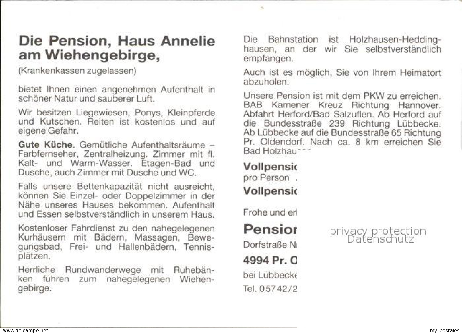72496587 Bad Holzhausen Luebbecke Pension Haus Annelie Am Wiehengebirge Garten B - Getmold