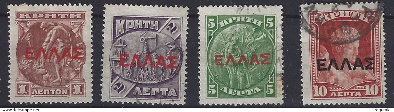 Creta Ocup Griega 76/79 (o) Usado. 1910 - Crète
